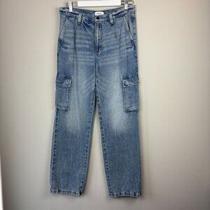 Pistola Bobbie Cargo Mid Rise Vintage Straight Jeans 27